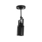 GloboStar® HOLLYWOOD 01153 Vintage Φωτιστικό Οροφής Ράγα Μονόφωτο 1 x E27 IP20 Μαύρο Μέταλλο - Μ8.5 x Π8.5 x Υ35cm