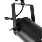 GloboStar® HOLLYWOOD 01153 Vintage Φωτιστικό Οροφής Ράγα Μονόφωτο 1 x E27 IP20 Μαύρο Μέταλλο - Μ8.5 x Π8.5 x Υ35cm