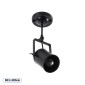 GloboStar® HOLLYWOOD 01153 Vintage Φωτιστικό Οροφής Ράγα Μονόφωτο 1 x E27 IP20 Μαύρο Μέταλλο - Μ8.5 x Π8.5 x Υ35cm