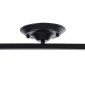 GloboStar® HOLLYWOOD 01154 Vintage Φωτιστικό Οροφής Ράγα Δίφωτο 2 x E27 IP20 Μαύρο Μέταλλο - Μ45 x Π15 x Υ40cm