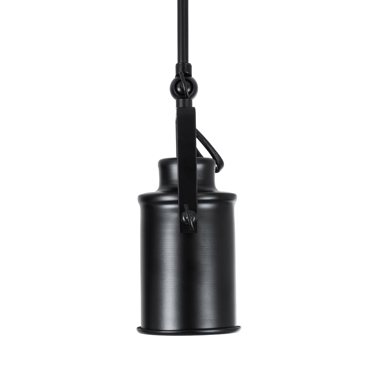GloboStar® HOLLYWOOD 01154 Vintage Φωτιστικό Οροφής Ράγα Δίφωτο 2 x E27 IP20 Μαύρο Μέταλλο - Μ45 x Π15 x Υ40cm