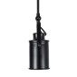 GloboStar® HOLLYWOOD 01154 Vintage Φωτιστικό Οροφής Ράγα Δίφωτο 2 x E27 IP20 Μαύρο Μέταλλο - Μ45 x Π15 x Υ40cm