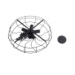 GloboStar® HELIX 01164 Vintage Κρεμαστό Φωτιστικό Πλέγμα Πολύφωτο 5 x E27 IP20 Μαύρο Μέταλλο - Μ48 x Π48 x Υ12cm