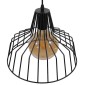GloboStar® TERE 01165 Vintage Κρεμαστό Φωτιστικό Καμπάνα Μονόφωτο 1 x E27 IP20 Μαύρο Μέταλλο - Μ30 x Π30 x Υ25cm