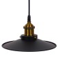 GloboStar® CARAVEL 01167 Vintage Κρεμαστό Φωτιστικό Καμπάνα Μονόφωτο 1 x E27 IP20 Μαύρο & Χρυσό Μέταλλο - Μ22 x Π22 x Υ13cm