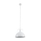 GloboStar® LARKIN 01174 Vintage Κρεμαστό Φωτιστικό Καμπάνα Μονόφωτο 1 x E27 IP20 Λευκό Μέταλλο - Μ30 x Π30 x Y28cm