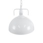 GloboStar® LARKIN 01174 Vintage Κρεμαστό Φωτιστικό Καμπάνα Μονόφωτο 1 x E27 IP20 Λευκό Μέταλλο - Μ30 x Π30 x Y28cm