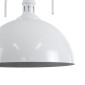 GloboStar® LARKIN 01174 Vintage Κρεμαστό Φωτιστικό Καμπάνα Μονόφωτο 1 x E27 IP20 Λευκό Μέταλλο - Μ30 x Π30 x Y28cm