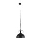 GloboStar® LARKIN 01175 Vintage Κρεμαστό Φωτιστικό Καμπάνα Μονόφωτο 1 x E27 IP20 Μαύρο Μέταλλο - Μ30 x Π30 x Y28cm