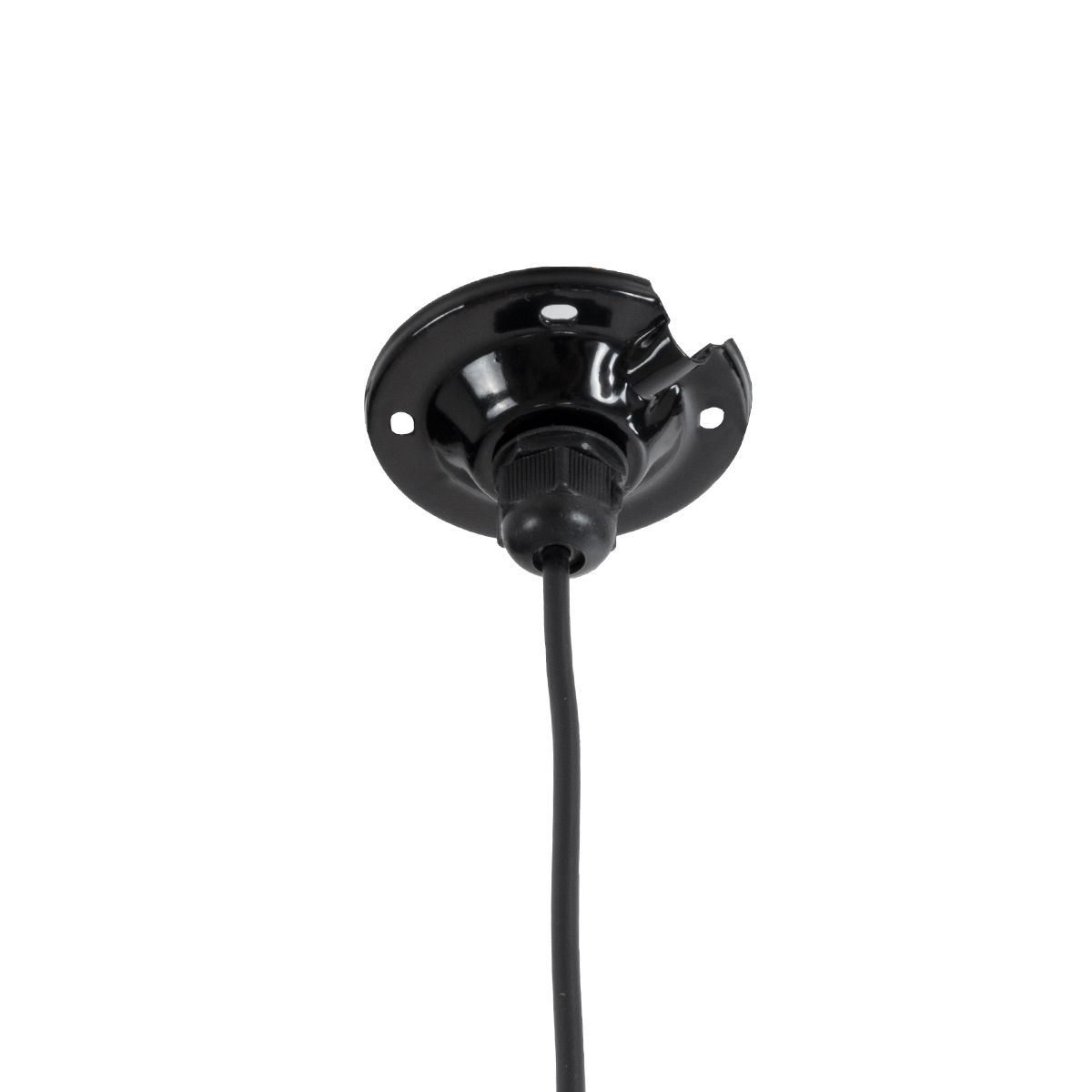 GloboStar® LOUVE 01177 Vintage Κρεμαστό Φωτιστικό Καμπάνα Μονόφωτο 1 x E27 IP20 Κόκκινο, Ασημί & Μαύρο Μέταλλο - Μ40 x Π40 x Y30cm
