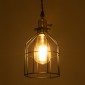 GloboStar® GALOT 01179 Vintage Κρεμαστό Φωτιστικό Πλέγμα Μονόφωτο 1 x E27 IP20 Μαύρο & Χρυσό Μέταλλο - Μ13.5 x Π13.5 x Y16cm