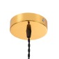 GloboStar® GALOT 01179 Vintage Κρεμαστό Φωτιστικό Πλέγμα Μονόφωτο 1 x E27 IP20 Μαύρο & Χρυσό Μέταλλο - Μ13.5 x Π13.5 x Y16cm
