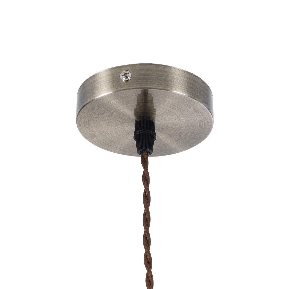 GloboStar® FLOWERON 01180 Vintage Κρεμαστό Φωτιστικό Πλέγμα Μονόφωτο 1 x E27 IP20 Χάλκινο & Μπρούτζινο Μέταλλο - Μ10 x Π10 x Y20cm