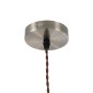 GloboStar® FLOWERON 01180 Vintage Κρεμαστό Φωτιστικό Πλέγμα Μονόφωτο 1 x E27 IP20 Χάλκινο & Μπρούτζινο Μέταλλο - Μ10 x Π10 x Y20cm