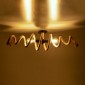 GloboStar® SPIRAL 01188 Vintage Φωτιστικό Οροφής Πλέγμα Δίφωτο 2 x E27 IP20 Μαύρο Μέταλλο με Μπεζ Σχοινί - Μ20 x Π20 x Υ75cm