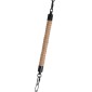 GloboStar® TYMEN 01189 Vintage Κρεμαστό Φωτιστικό Καμπάνα Τρίφωτο 3 x E27 IP20 Μαύρο Μέταλλο με Μπεζ Σχοινί - Μ85 x Π18.5 x Υ20cm