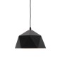 GloboStar® HEXAGON 01194 Μοντέρνο Κρεμαστό Φωτιστικό Καμπάνα Μονόφωτο 1 x E27 IP20 Μαύρο & Χρυσό Μέταλλο - Μ25 x Π25 x Υ15cm
