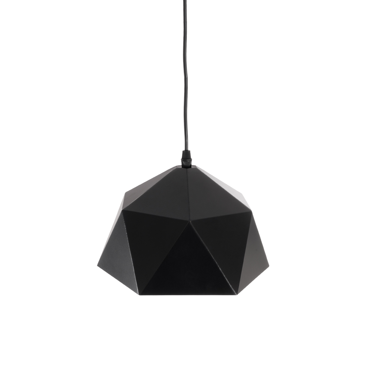 GloboStar® HEXAGON 01194 Μοντέρνο Κρεμαστό Φωτιστικό Καμπάνα Μονόφωτο 1 x E27 IP20 Μαύρο & Χρυσό Μέταλλο - Μ25 x Π25 x Υ15cm