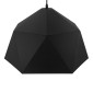 GloboStar® HEXAGON 01195 Μοντέρνο Κρεμαστό Φωτιστικό Καμπάνα Μονόφωτο 1 x E27 IP20 Μαύρο & Χρυσό Μέταλλο - Μ46 x Π46 x Υ25cm