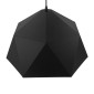 GloboStar® HEXAGON 01195 Μοντέρνο Κρεμαστό Φωτιστικό Καμπάνα Μονόφωτο 1 x E27 IP20 Μαύρο & Χρυσό Μέταλλο - Μ46 x Π46 x Υ25cm