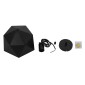 GloboStar® HEXAGON 01195 Μοντέρνο Κρεμαστό Φωτιστικό Καμπάνα Μονόφωτο 1 x E27 IP20 Μαύρο & Χρυσό Μέταλλο - Μ46 x Π46 x Υ25cm