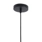 GloboStar® REA 01197 Μοντέρνο Κρεμαστό Φωτιστικό Πλέγμα Μονόφωτο 1 x E27 IP20 Μαύρο Μέταλλο με Λευκό Ύφασμα - Μ21 x Π21 x Υ40cm