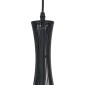 GloboStar® REA 01198 Μοντέρνο Κρεμαστό Φωτιστικό Πλέγμα Μονόφωτο 1 x E27 IP20 Μαύρο Μέταλλο με Λευκό Ύφασμα - Μ30 x Π30 x Υ50cm