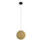 GloboStar® OCEANA 01200 Vintage Κρεμαστό Φωτιστικό Μπάλα Μονόφωτο 1 x E27 IP20 Μπεζ Σχοινί - Μ20 x Π20 x Υ20cm