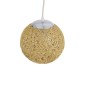 GloboStar® OCEANA 01200 Vintage Κρεμαστό Φωτιστικό Μπάλα Μονόφωτο 1 x E27 IP20 Μπεζ Σχοινί - Μ20 x Π20 x Υ20cm