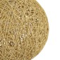 GloboStar® OCEANA 01200 Vintage Κρεμαστό Φωτιστικό Μπάλα Μονόφωτο 1 x E27 IP20 Μπεζ Σχοινί - Μ20 x Π20 x Υ20cm
