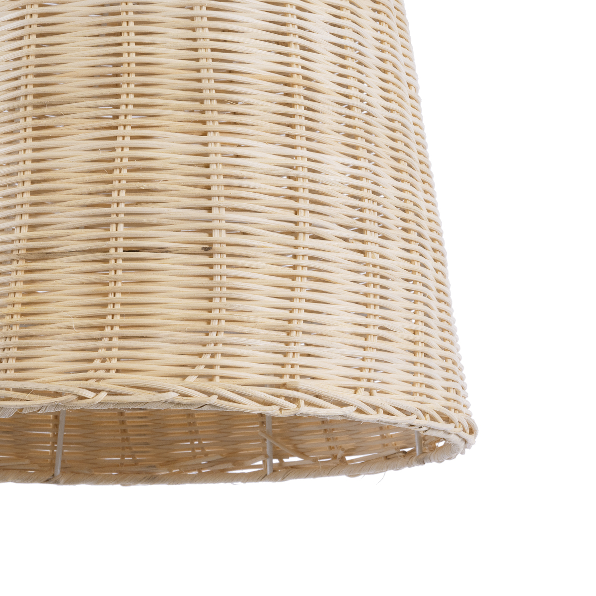 GloboStar® BAHAMAS 01202 Boho Κρεμαστό Φωτιστικό Καμπάνα Μονόφωτο 1 x E27 IP20 Μπεζ Ξύλο - Μ30 x Π30 x Υ40cm