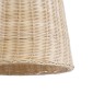 GloboStar® BAHAMAS 01202 Boho Κρεμαστό Φωτιστικό Καμπάνα Μονόφωτο 1 x E27 IP20 Μπεζ Ξύλο - Μ30 x Π30 x Υ40cm