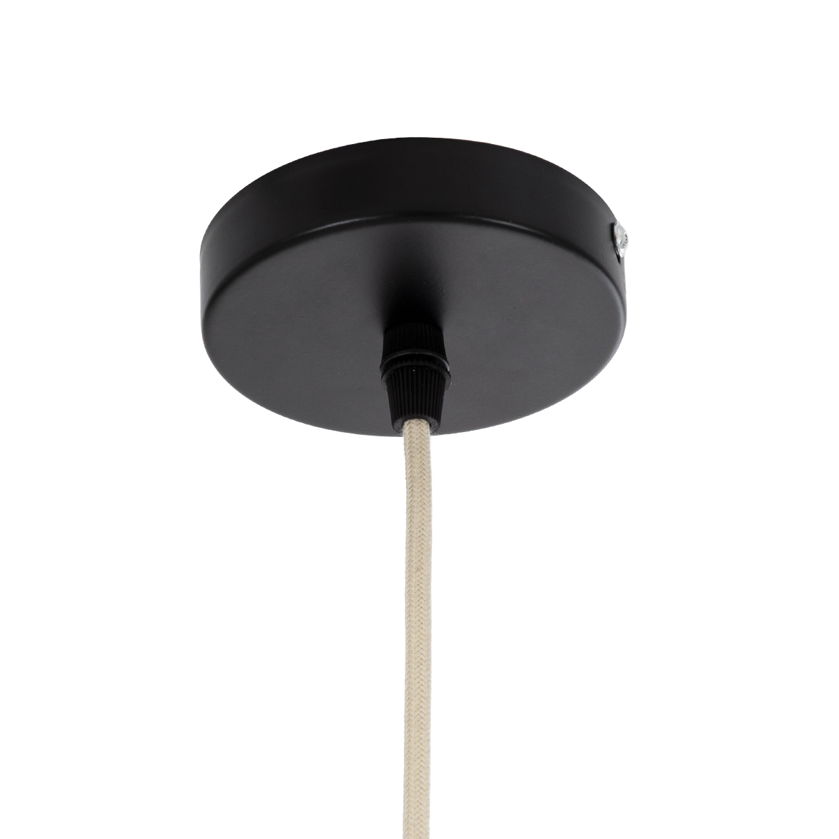 GloboStar® BAHAMAS 01202 Boho Κρεμαστό Φωτιστικό Καμπάνα Μονόφωτο 1 x E27 IP20 Μπεζ Ξύλο - Μ30 x Π30 x Υ40cm