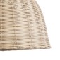 GloboStar® BAHAMAS 01203 Boho Κρεμαστό Φωτιστικό Καμπάνα Μονόφωτο 1 x E27 IP20 Μπεζ Ξύλο - Μ45 x Π45 x Υ47cm