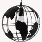 GloboStar® EARTH 01205 Vintage Κρεμαστό Φωτιστικό Φιγούρα Μονόφωτο 1 x E27 IP20 Μαύρο Μέταλλο - Μ30 x Π30 x Υ30cm