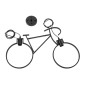 GloboStar® BIKE 01213 Vintage Κρεμαστό Φωτιστικό Φιγούρα Δίφωτο 2 x E27 IP20 Μαύρο Μέταλλο - Μ67 x Π3.5 x Υ41cm