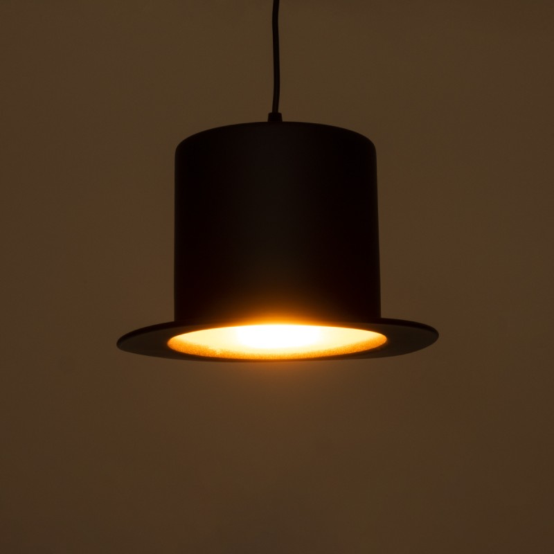 GloboStar® SHERLOCK 01215 Vintage Κρεμαστό Φωτιστικό Καμπάνα Μονόφωτο 1 x E27 IP20 Μαύρο Μέταλλο - Μ26 x Π26 x Υ16cm
