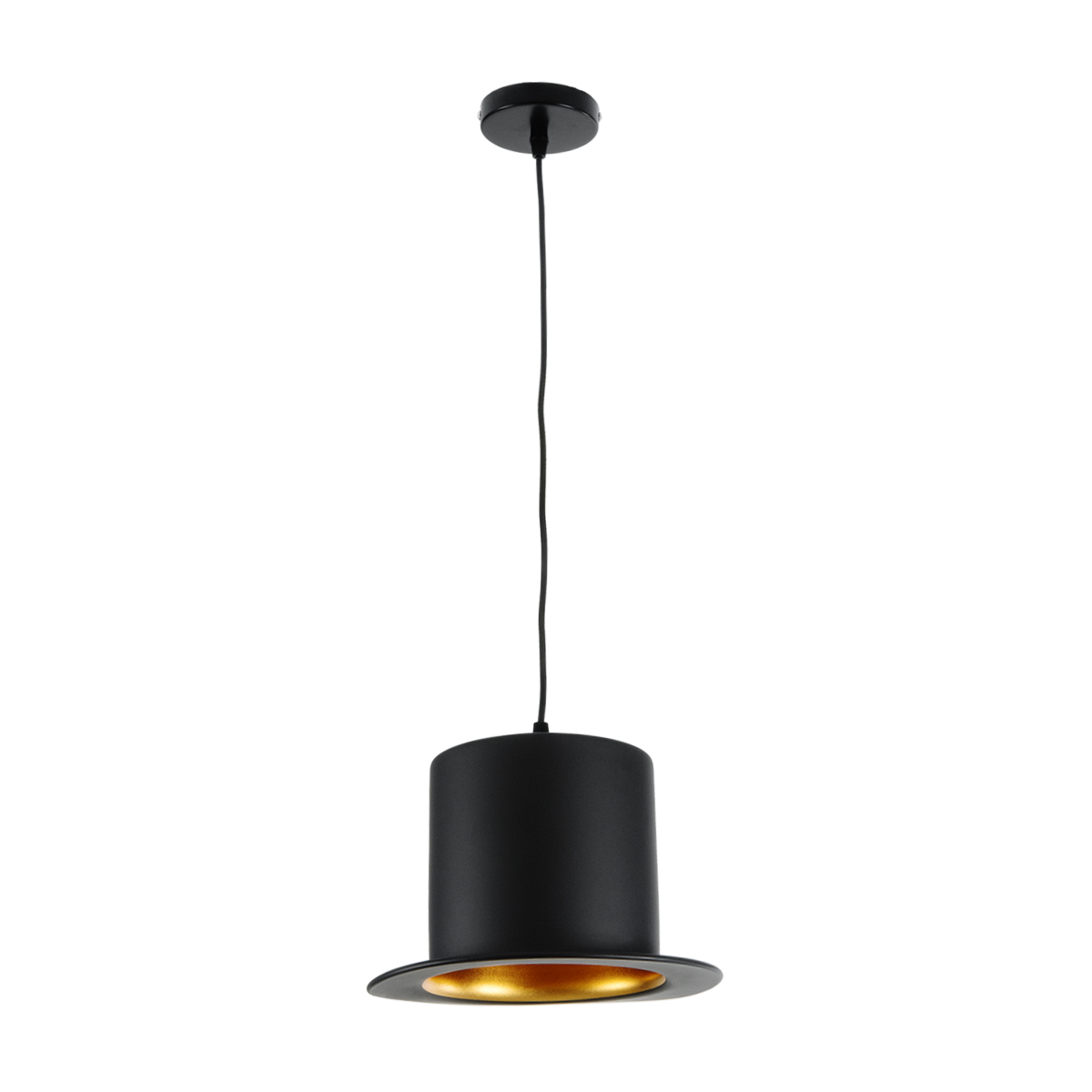 GloboStar® SHERLOCK 01215 Vintage Κρεμαστό Φωτιστικό Καμπάνα Μονόφωτο 1 x E27 IP20 Μαύρο Μέταλλο - Μ26 x Π26 x Υ16cm