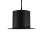 GloboStar® SHERLOCK 01215 Vintage Κρεμαστό Φωτιστικό Καμπάνα Μονόφωτο 1 x E27 IP20 Μαύρο Μέταλλο - Μ26 x Π26 x Υ16cm