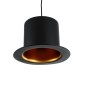 GloboStar® SHERLOCK 01215 Vintage Κρεμαστό Φωτιστικό Καμπάνα Μονόφωτο 1 x E27 IP20 Μαύρο Μέταλλο - Μ26 x Π26 x Υ16cm