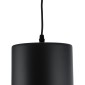 GloboStar® SHERLOCK 01215 Vintage Κρεμαστό Φωτιστικό Καμπάνα Μονόφωτο 1 x E27 IP20 Μαύρο Μέταλλο - Μ26 x Π26 x Υ16cm