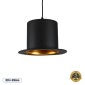 GloboStar® SHERLOCK 01215 Vintage Κρεμαστό Φωτιστικό Καμπάνα Μονόφωτο 1 x E27 IP20 Μαύρο Μέταλλο - Μ26 x Π26 x Υ16cm