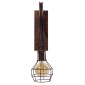 GloboStar® RYDON 01216 Vintage Επιτοίχιο Φωτιστικό Απλίκα Μονόφωτο 1 x E27 IP20 Χάλκινο Μέταλλο - Μ15 x Π24 x Υ70cm