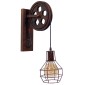 GloboStar® RYDON 01216 Vintage Επιτοίχιο Φωτιστικό Απλίκα Μονόφωτο 1 x E27 IP20 Χάλκινο Μέταλλο - Μ15 x Π24 x Υ70cm