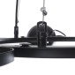 GloboStar® LINNYA 01219 Μοντέρνο Κρεμαστό Φωτιστικό Ανάρτηση Πολύφωτο 8 x E27 IP20 Μαύρο Μέταλλο - Μ78 x Π78 x Υ10cm
