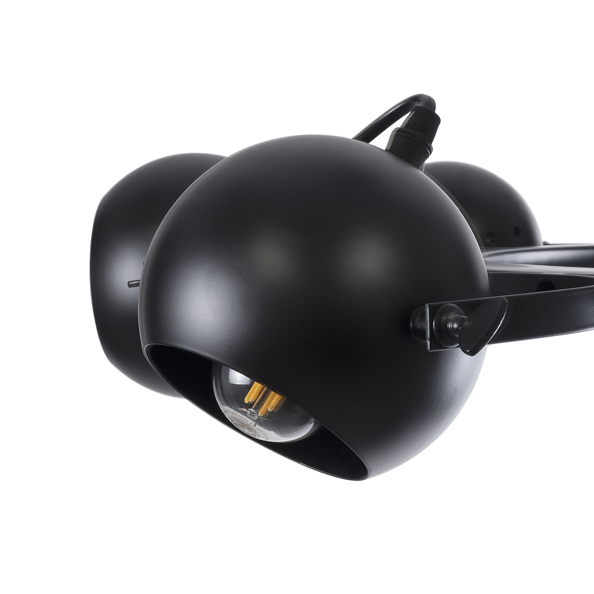 GloboStar® LINNYA 01219 Μοντέρνο Κρεμαστό Φωτιστικό Ανάρτηση Πολύφωτο 8 x E27 IP20 Μαύρο Μέταλλο - Μ78 x Π78 x Υ10cm