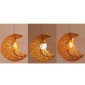 GloboStar® CRESCENT 01222 Vintage Κρεμαστό Φωτιστικό Φιγούρα Μονόφωτο 1 x E27 IP20 Μπεζ Σχοινί - Μ30 x Π20 x Υ35cm