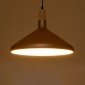 GloboStar® FERCLA 01223 Μοντέρνο Κρεμαστό Φωτιστικό Καμπάνα Μονόφωτο 1 x E27 IP20 Χάλκινο & Λευκό Μέταλλο - Μ40 x Π40 x Υ30cm