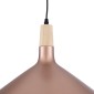 GloboStar® FERCLA 01223 Μοντέρνο Κρεμαστό Φωτιστικό Καμπάνα Μονόφωτο 1 x E27 IP20 Χάλκινο & Λευκό Μέταλλο - Μ40 x Π40 x Υ30cm