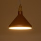 GloboStar® FERCLA 01224 Μοντέρνο Κρεμαστό Φωτιστικό Καμπάνα Μονόφωτο 1 x E27 IP20 Χάλκινο & Λευκό Μέταλλο - Μ27 x Π27 x Υ25cm